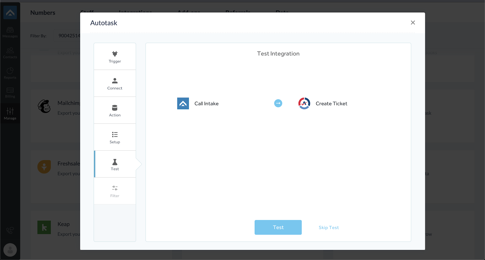 step ten of integrating AnswerForce with Autotask