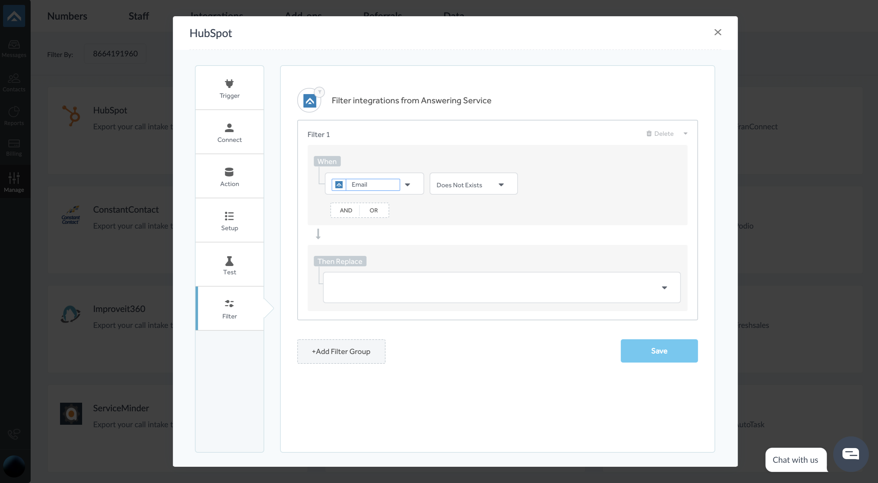 step nine of integrating AnswerForce with Hubspot