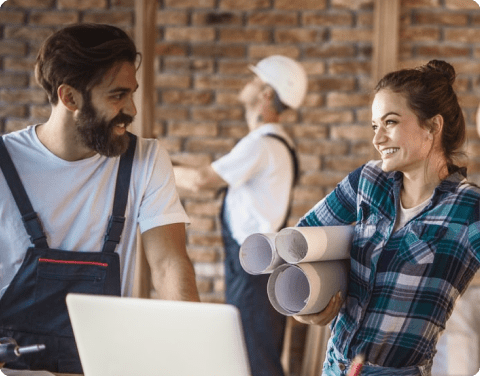 construction crew talking