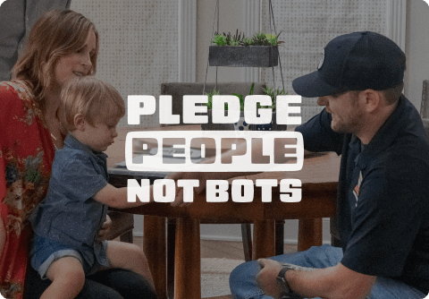 Pledge people not bots