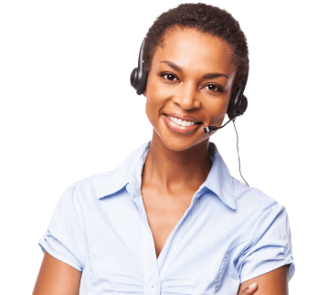 a virtual receptionist wearing headphones